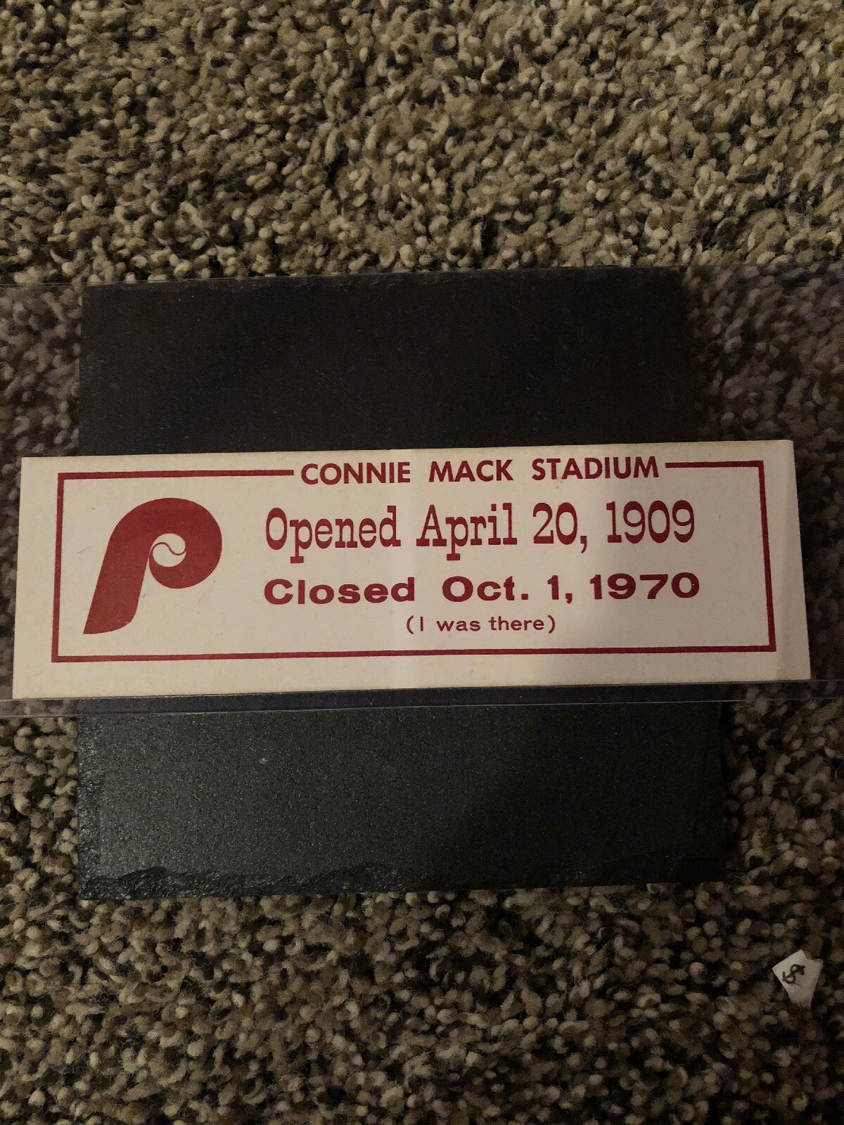 Philadelphia Phillies Connie Mack Stadium Sticker 1970 5 Inch Very Rare