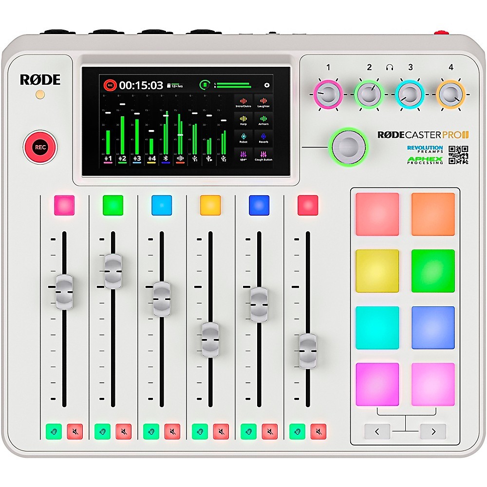 RODE RodeCaster Pro II Podcast Production Console  White
