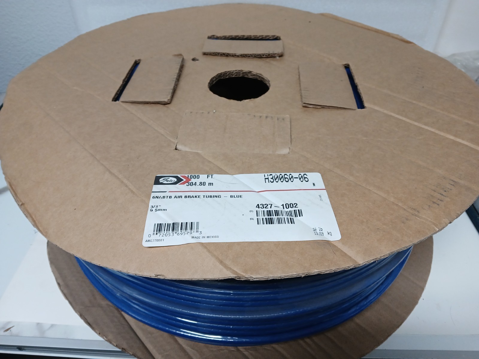 Gates H30062-06 Nylon Air Brake Tubing, Blue, 3/8", 100 Feet