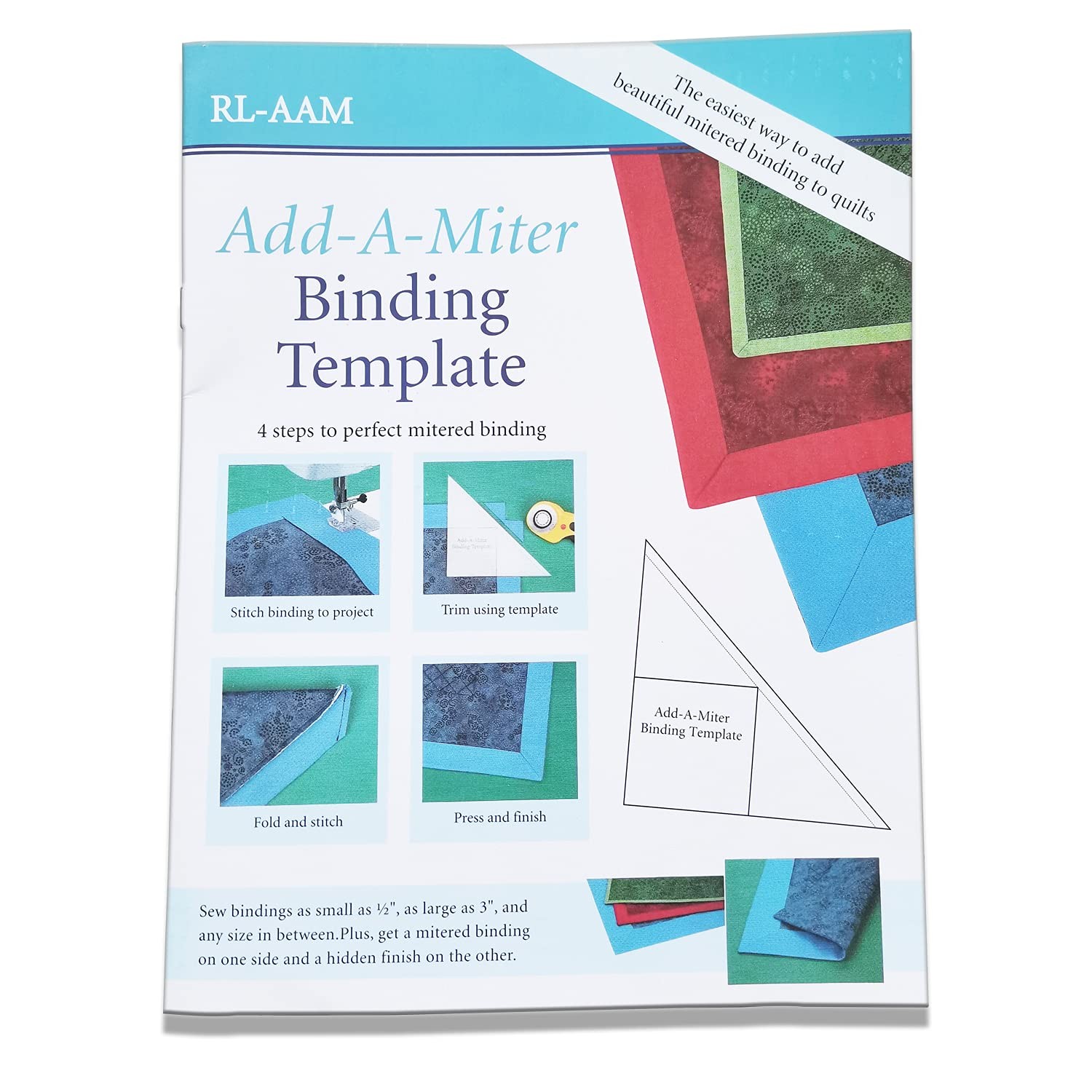 AddAMiter Binding Quilting Ruler and Template #RLAAM Craft Sewing Tool