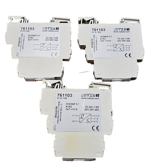 Lot 3 (2 New) Pcs Lutze 761103 OT 6-1103 Solid State Relay IEC60947-5-1 24V 0.2W