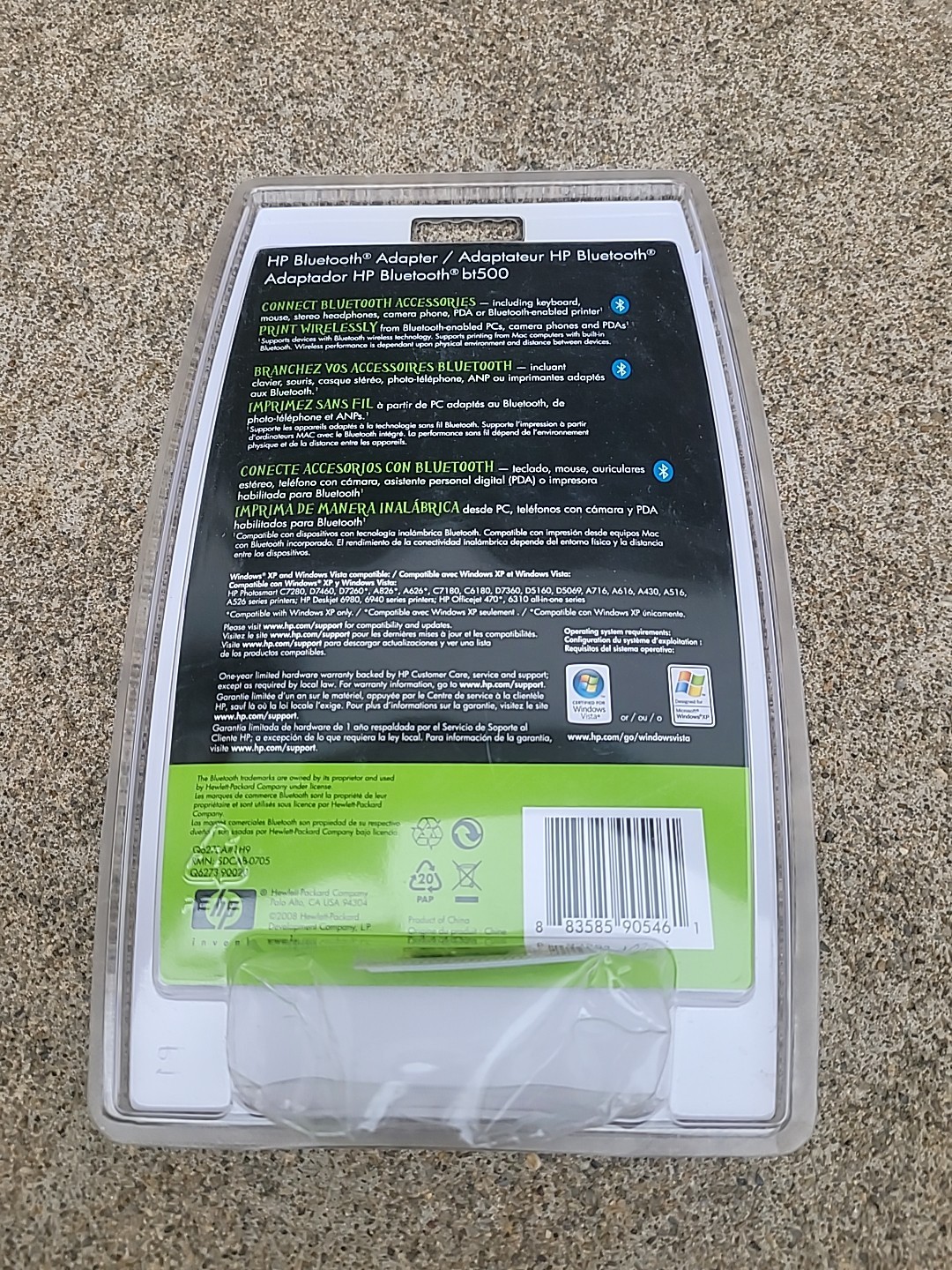 HP Bluetooth USB 2.0 Wireless Adapter BT500, Wireless Print, Transfer Documents
