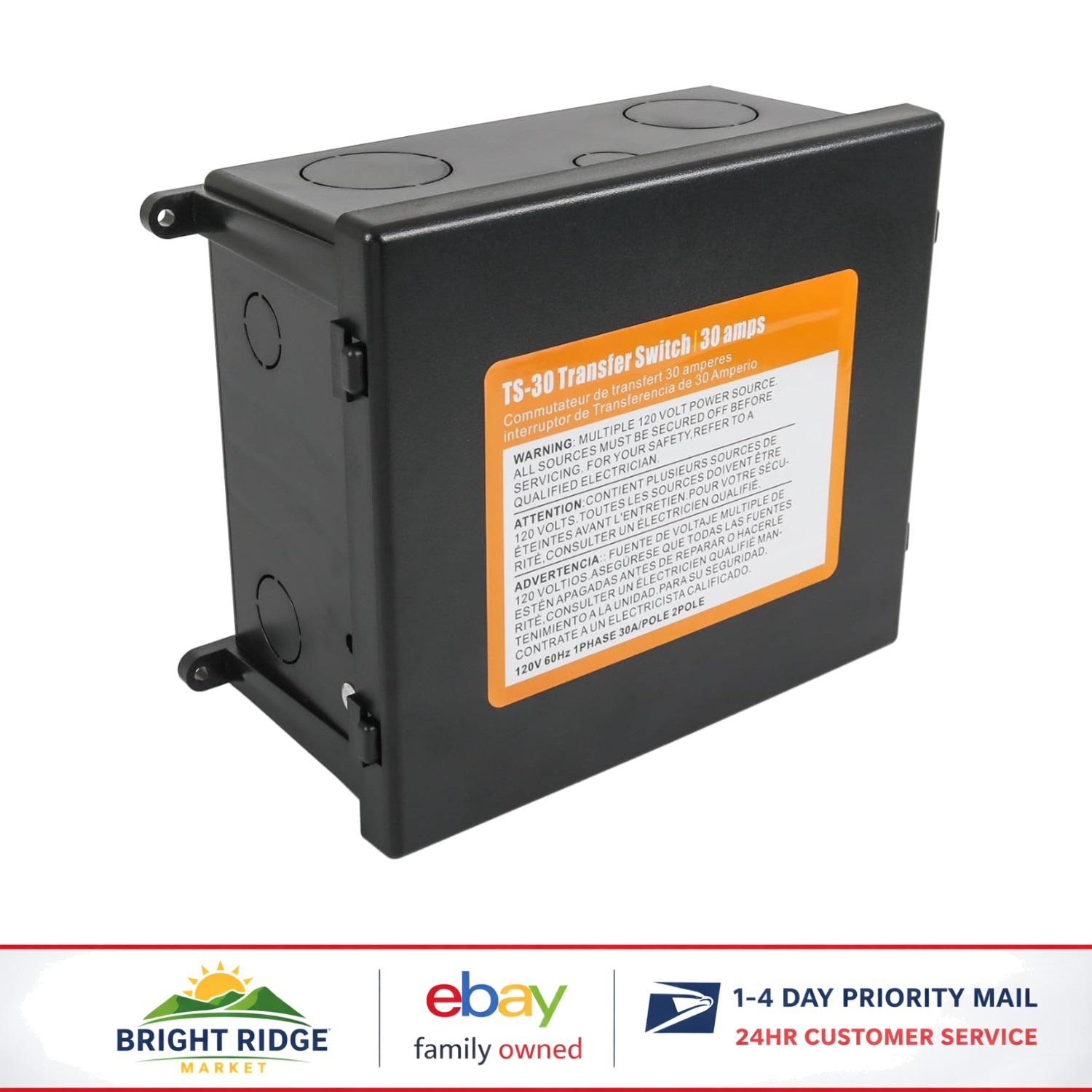 120V Automatic Power Switch for RVs with 30 Amp Current Rating and Touch Control