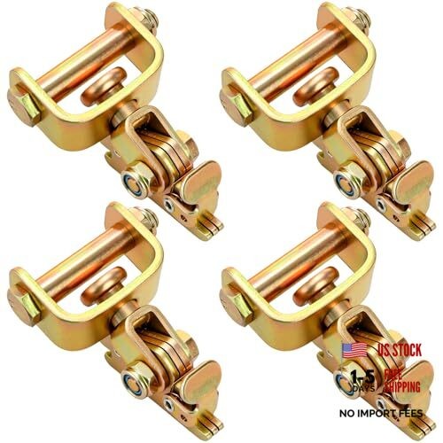 4 Pack Heavy Duty E Track Tie Down Anchors, Swivel E-Track Idler Fitting,