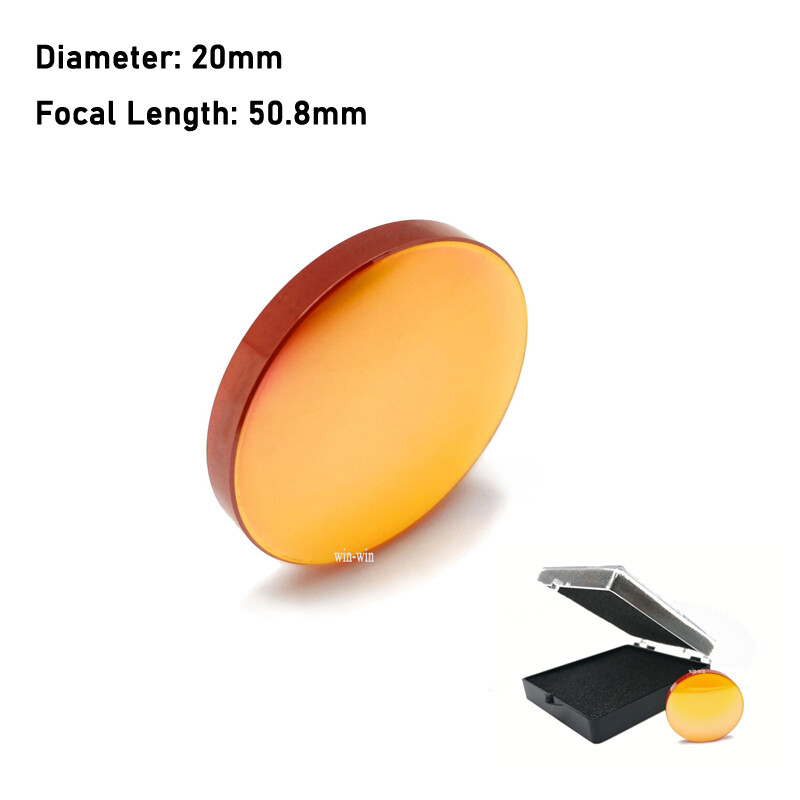 Φ 20mm FL: 50.8mm 2" ZnSe Focus Lens for 10.6um 10600nm CO2 Laser Engraver
