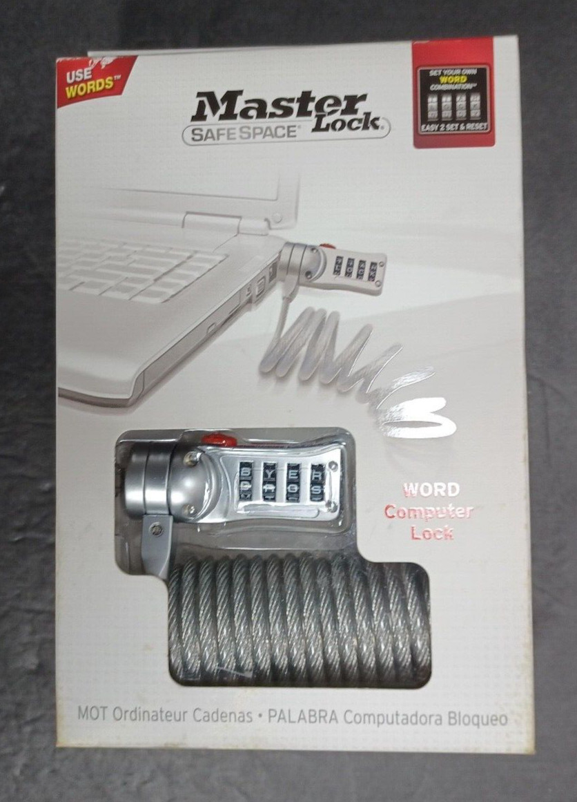 MASTER LOCK SAFE SPACE COMPUTER LOCK NEW IN BOX