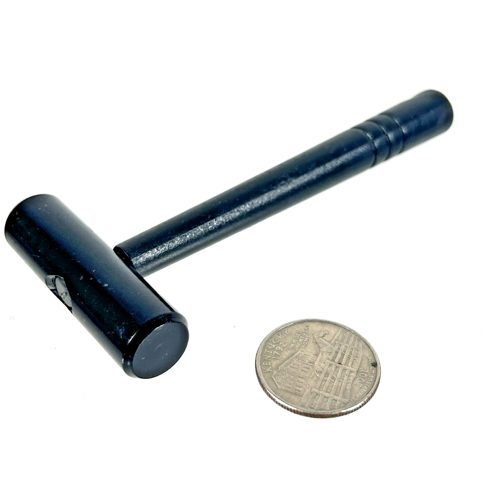 Mini black metal mallet 2oz head and plastic handle 4.5"