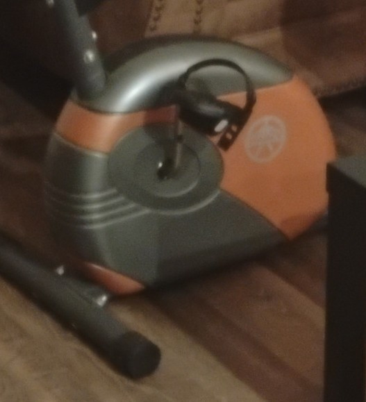 Marcy Recumbent Exercise Bike Orange Gray Magnetic Resistance Adjustable Seat