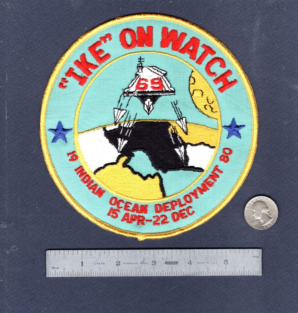 CVN-69 USS EISENHOWER Indian Ocean Cruise 1980 US NAVY 6" Ship Squadron Patch