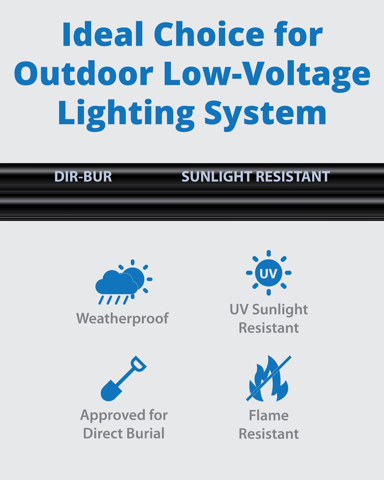 Lightkiwi 14/2 Low Voltage Landscape Wire, 50 ft Copper Direct 50 Feet, Black