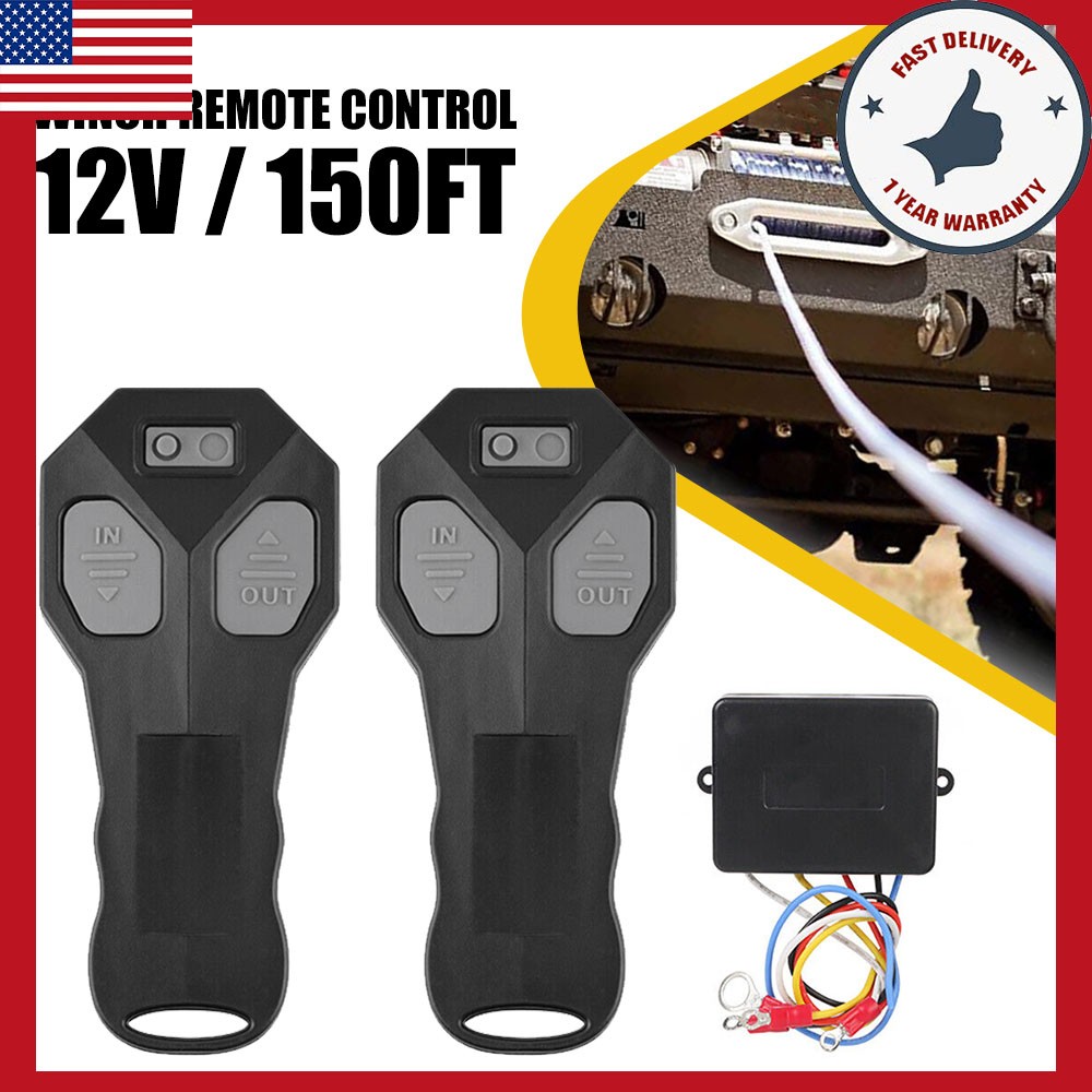 Wireless Winch Remote Control Fit Jeep ATV Truck SUV Switch Handsset Waterproof