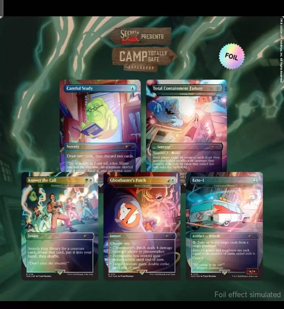 Magic the Gathering Secret Lair x Ghostbusters: The Real Ghostbusters Rainbow Fo