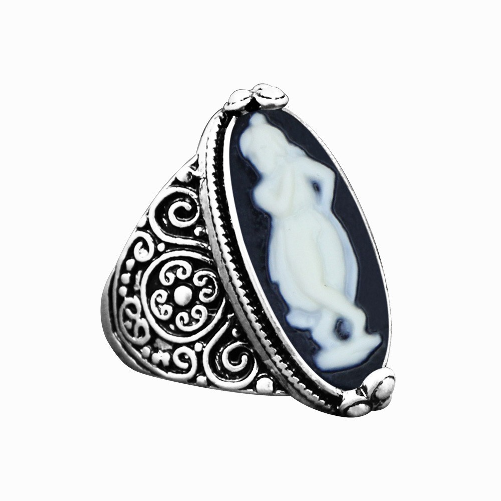 Wholesale Lot 10 pcs Lady Cameo Rings Size Mixed Eye Shape Fashion Women Jewelry