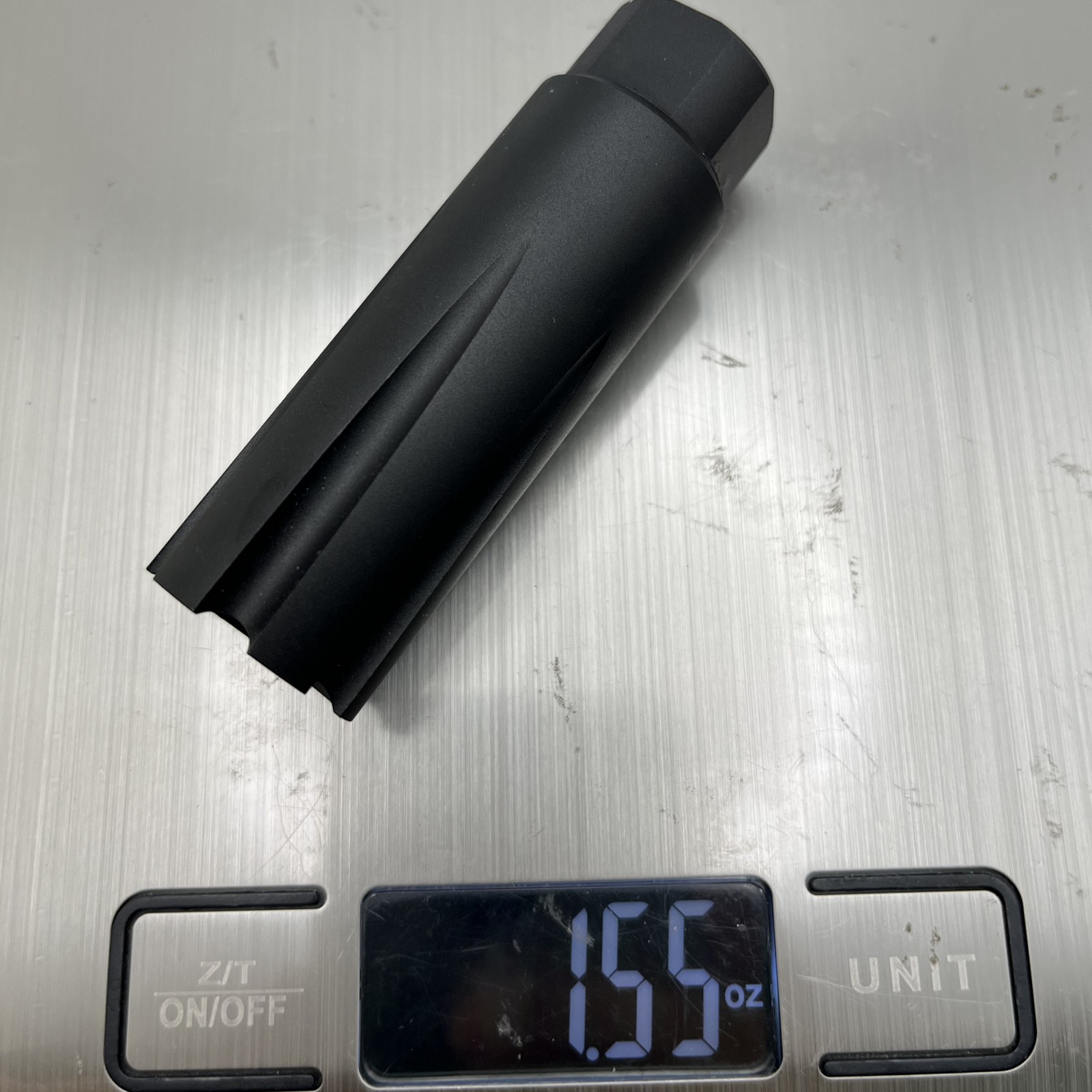 Aluminum 1/2x28 TPI Thread Muzzle Brake Combo Anodized Black For .22 223 5.56