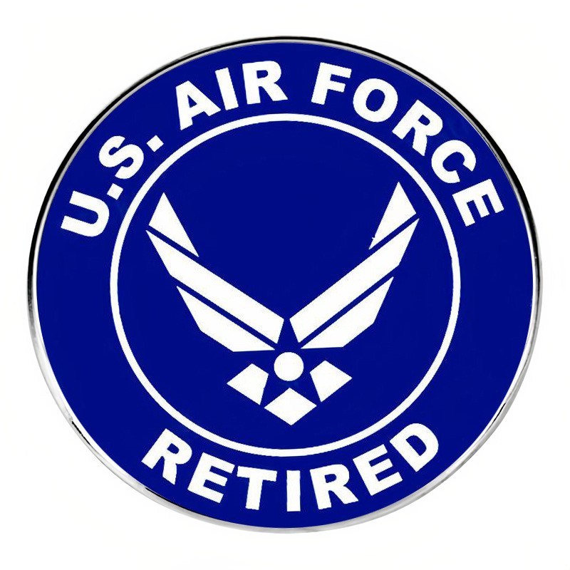 3PCS IS Military Air Force Retired Pin Veteran Recognition Commemorative Brooch