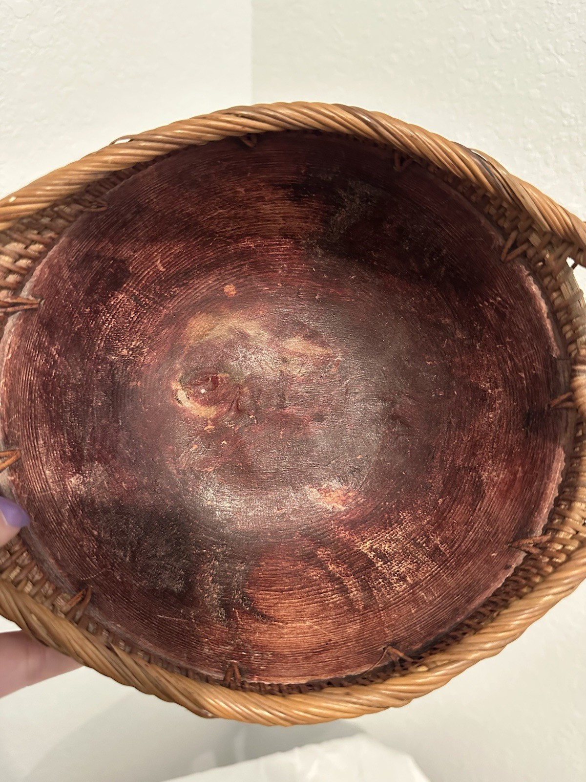 Handmade Woven Basket Bowl Piece