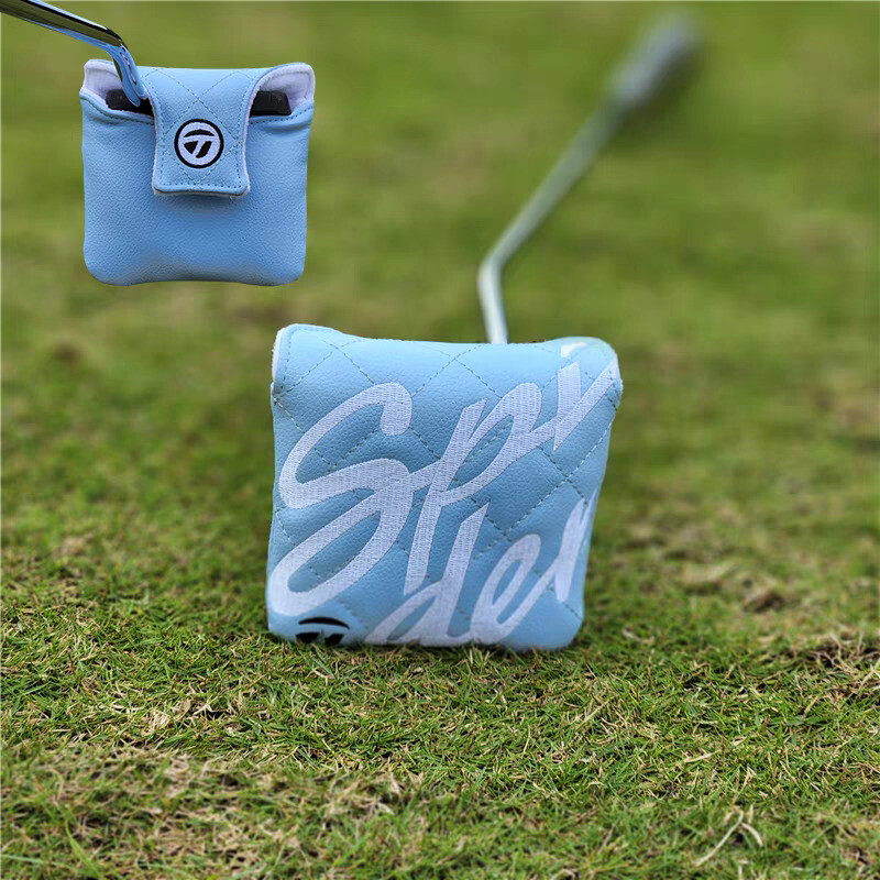 New Classic Taylormade Square Golf Mallet putter Head cover Sky Blue Magnetic