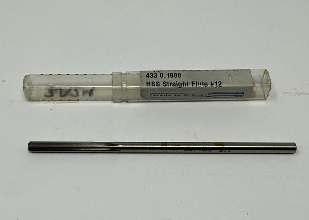 YANKEE 433 .1890 x 4-1/2" LONG 6 FLUTE REAMER
