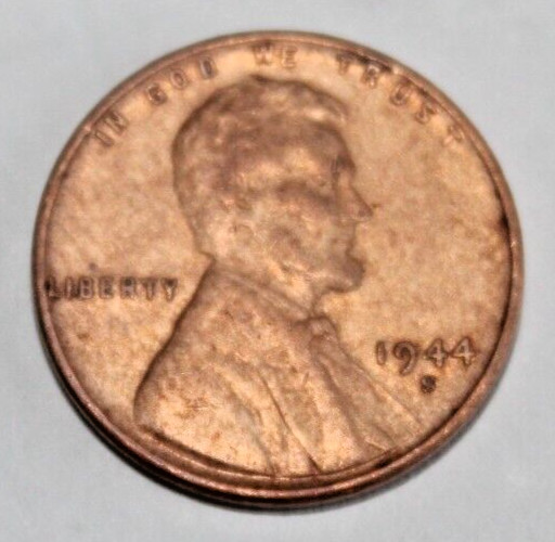 1944 S  penny, error "L" in LIBERTY on rim