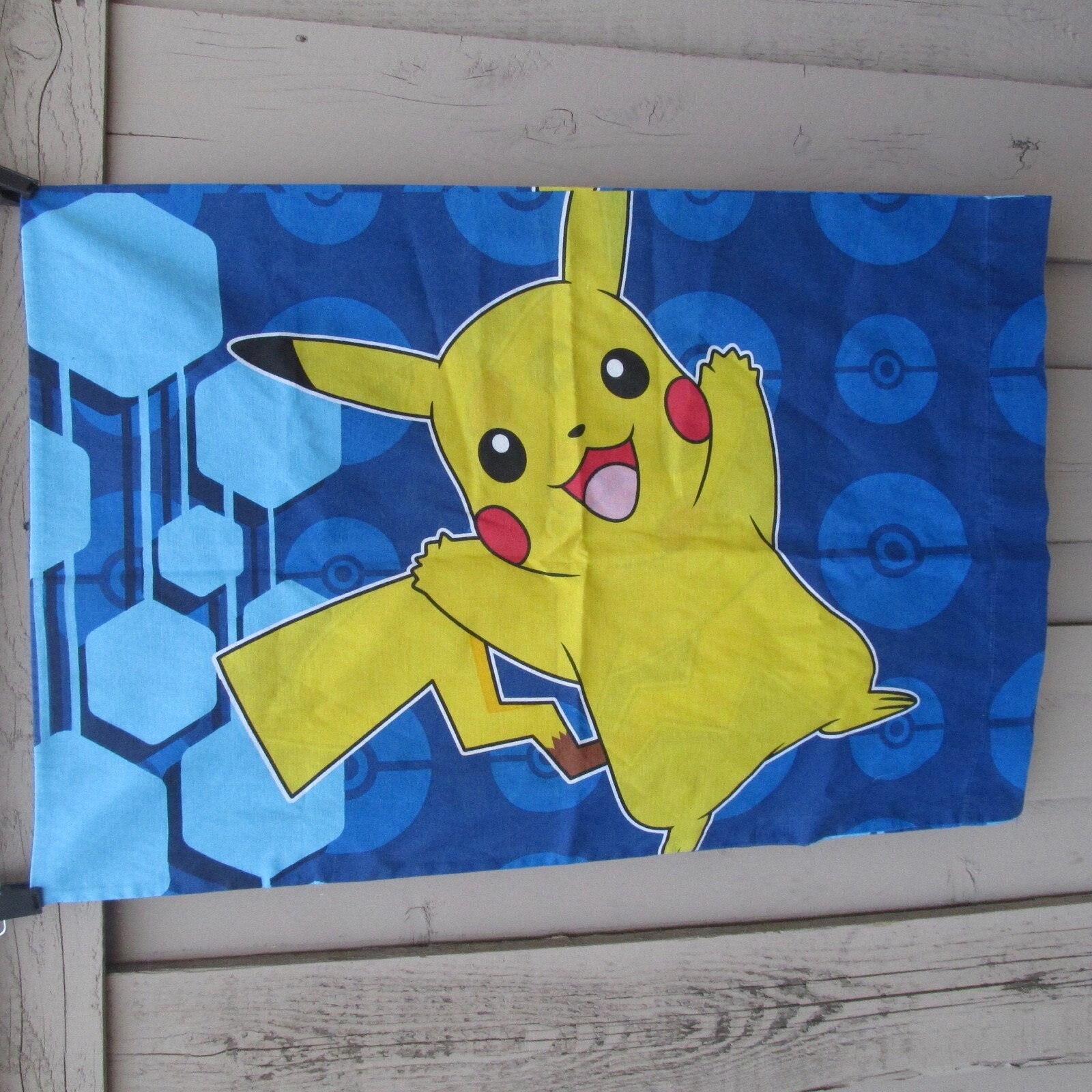 Nintendo Pokemon Pikachu Standard Size Pillowcase Replacement Blue Yellow