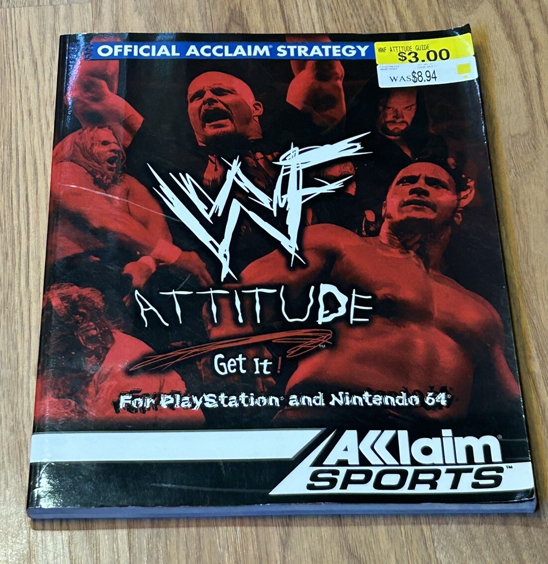 1999 WWF Attitude Get It Official Acclaim Strategy Guide For PlayStation 1 / N64