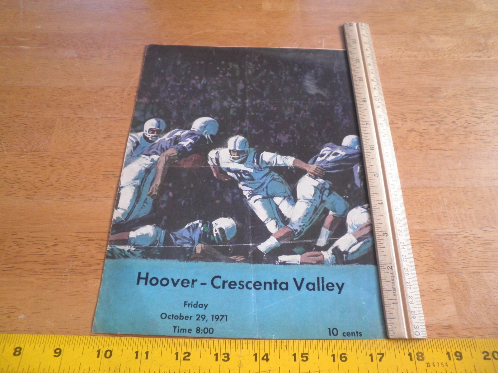 Hoover vs Crescenta Valley 1971 High School football program Southern CA