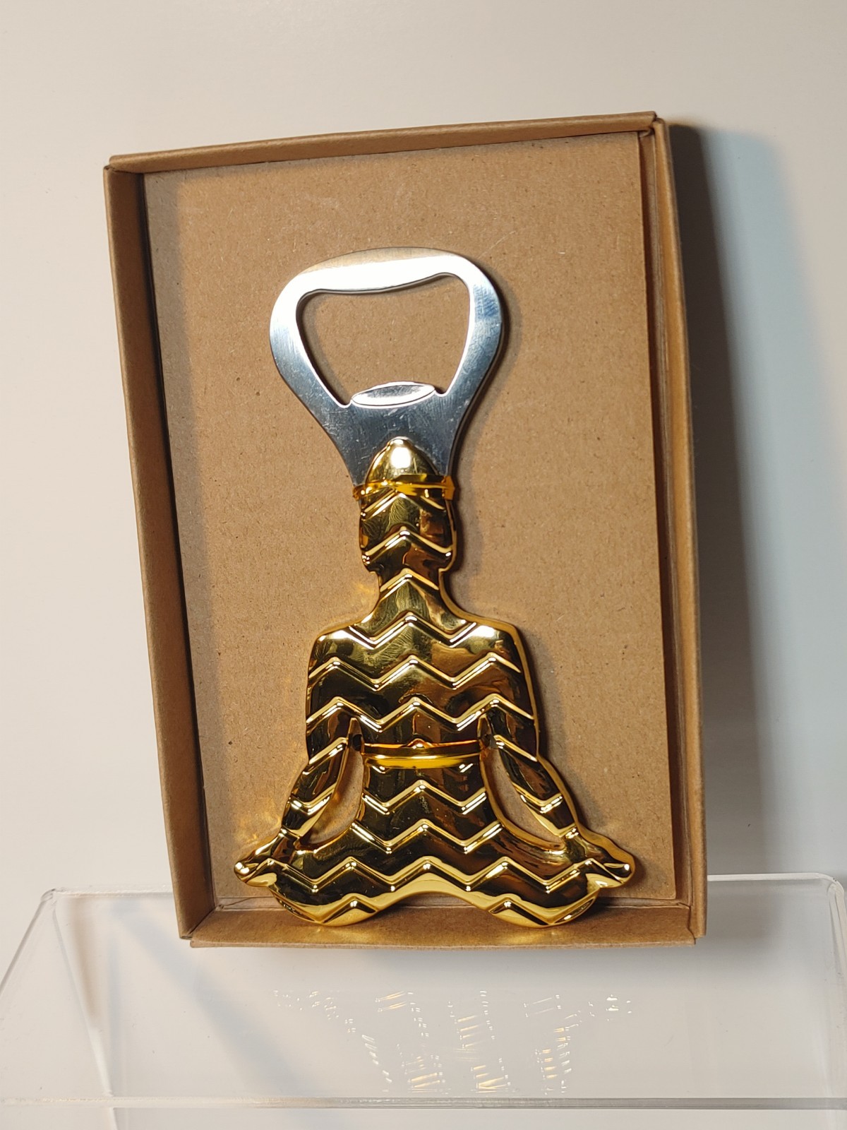 Release Your Zen Yoga Gold Plated Mid Weight Bottle Opener NWOT