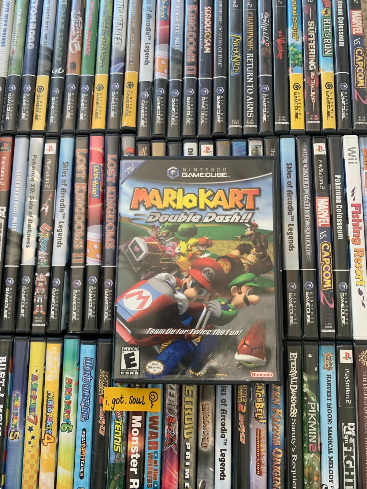 Mario Kart Double Dash Original Black Case + Artwork ONLY Gamecube OEM - NO GAME