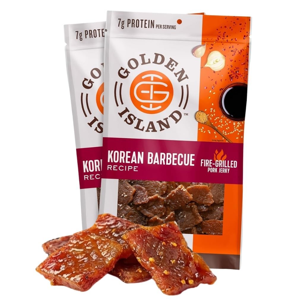 Korean BBQ Pork Jerky - (2 Pack) 9 oz Resealable Bag - Fire-Grilled Specialty...