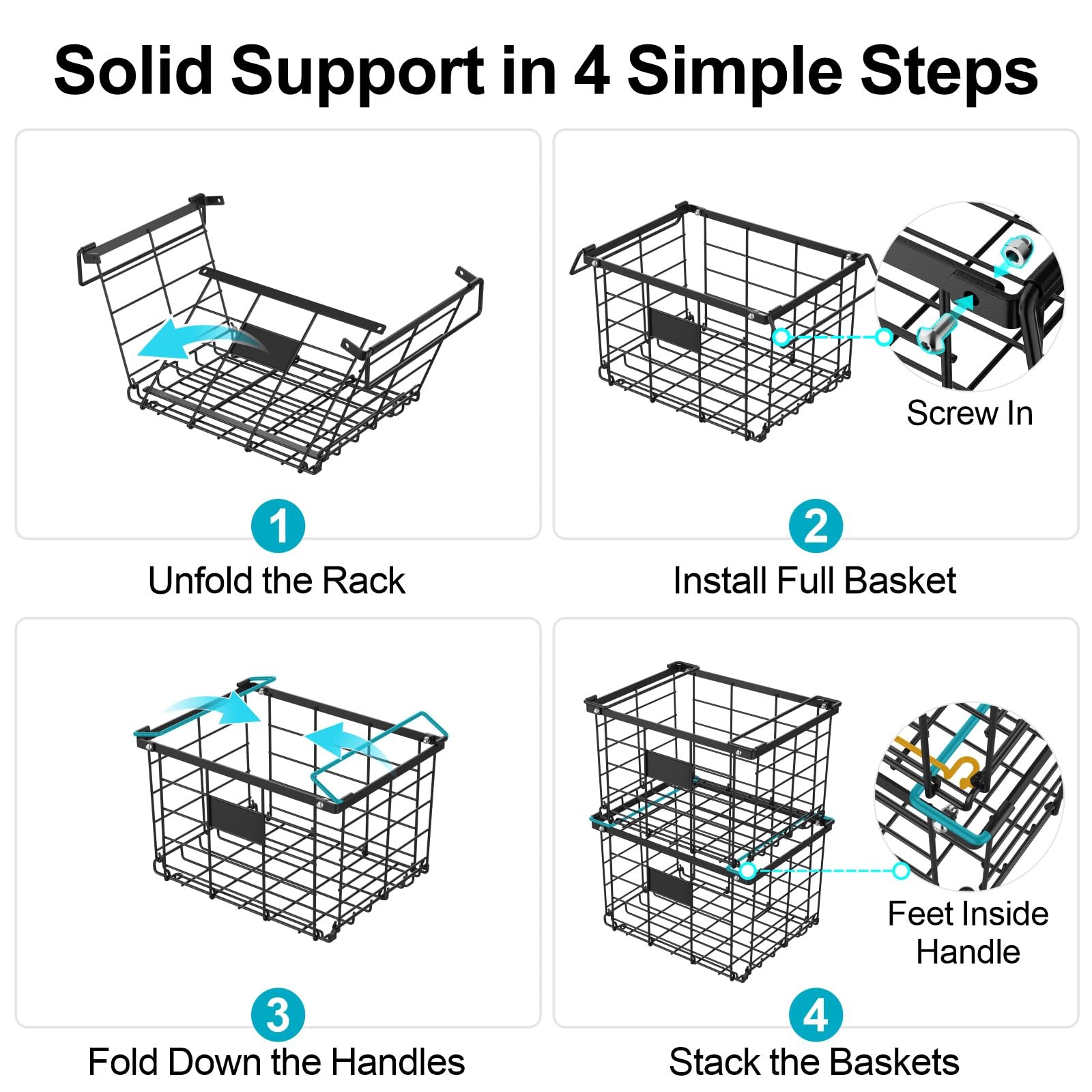 Freezer Organizer Bins - for 3.5 Cu.Ft Deep Freezer, 3 Pack Stackable Chest F...