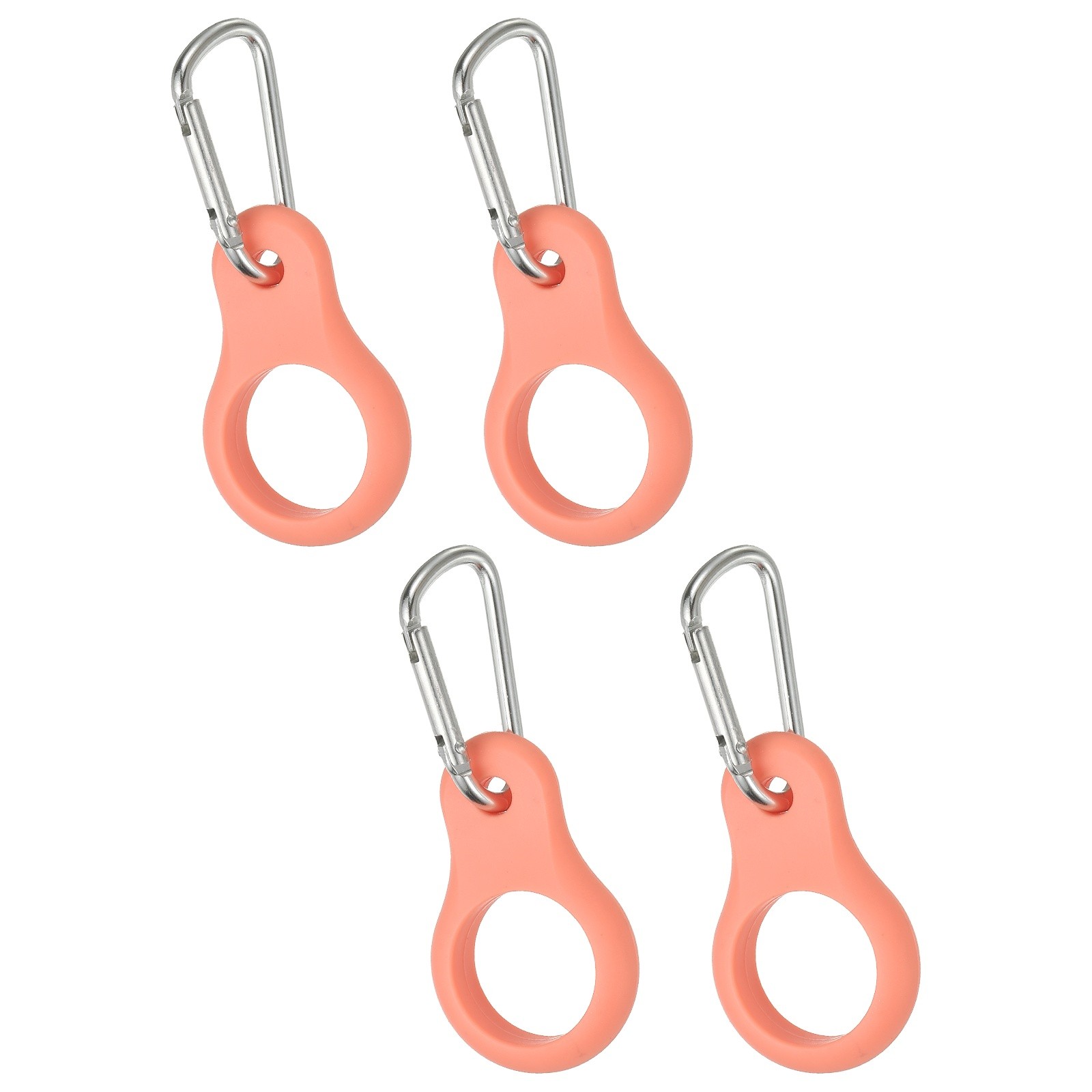 4Pcs Water Bottle Clip, Silicone Water Bottle Carrier Bottles Holder, Orange