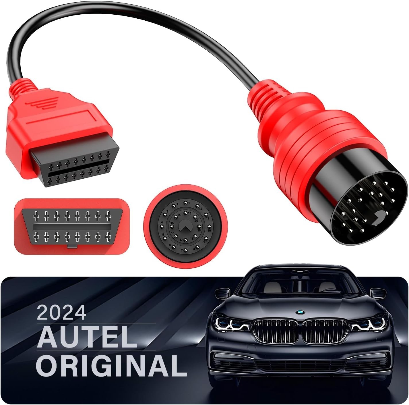 20 Pin to 16 Pin OBD2 Cable for BMW, OBD1 to OBD2 Diagnostic Adapter Extension C