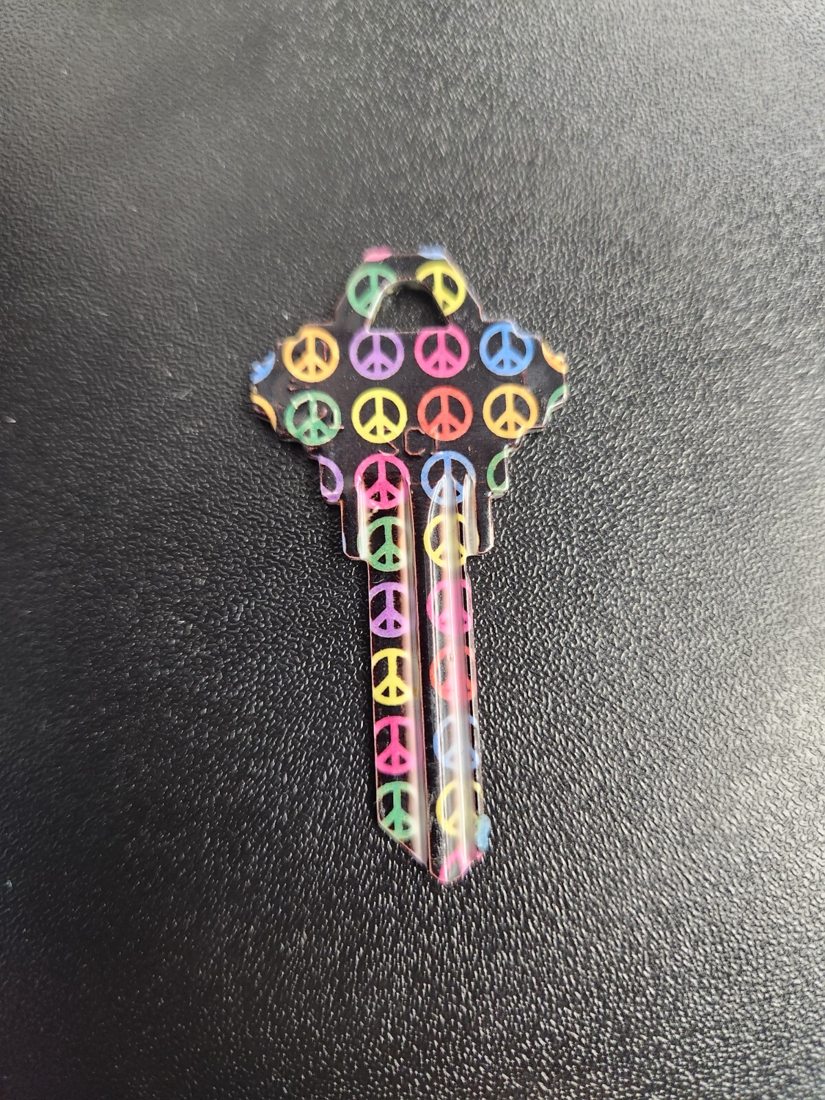 PEACE SIGNS PRINTED SCHLAGE SC1 KEYBLANK (DISCONTINUED) - READ DETAILS BELOW