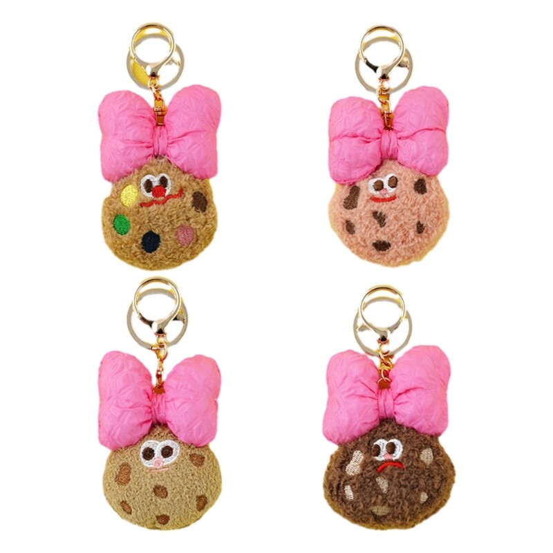 Cookie Keychain Pendant Charm for Girls Fashion Bag Decoration Accessory