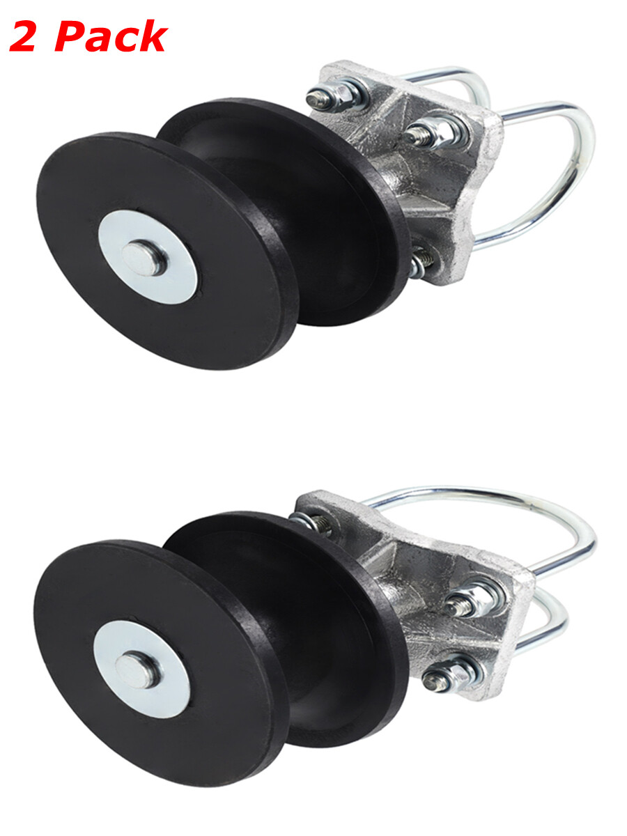 (2 Pack) 4" Round Post x 2 1/2" Round Gate Frame Premium Nylon Cantilever Roller