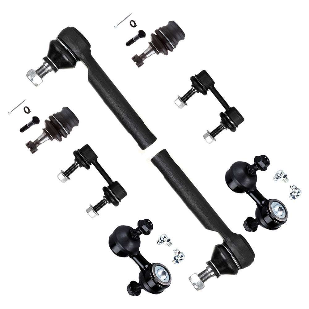 8pcs Front Suspension Kit TieRod BallJoint Forester 2004 2007 Impreza 2003 2008