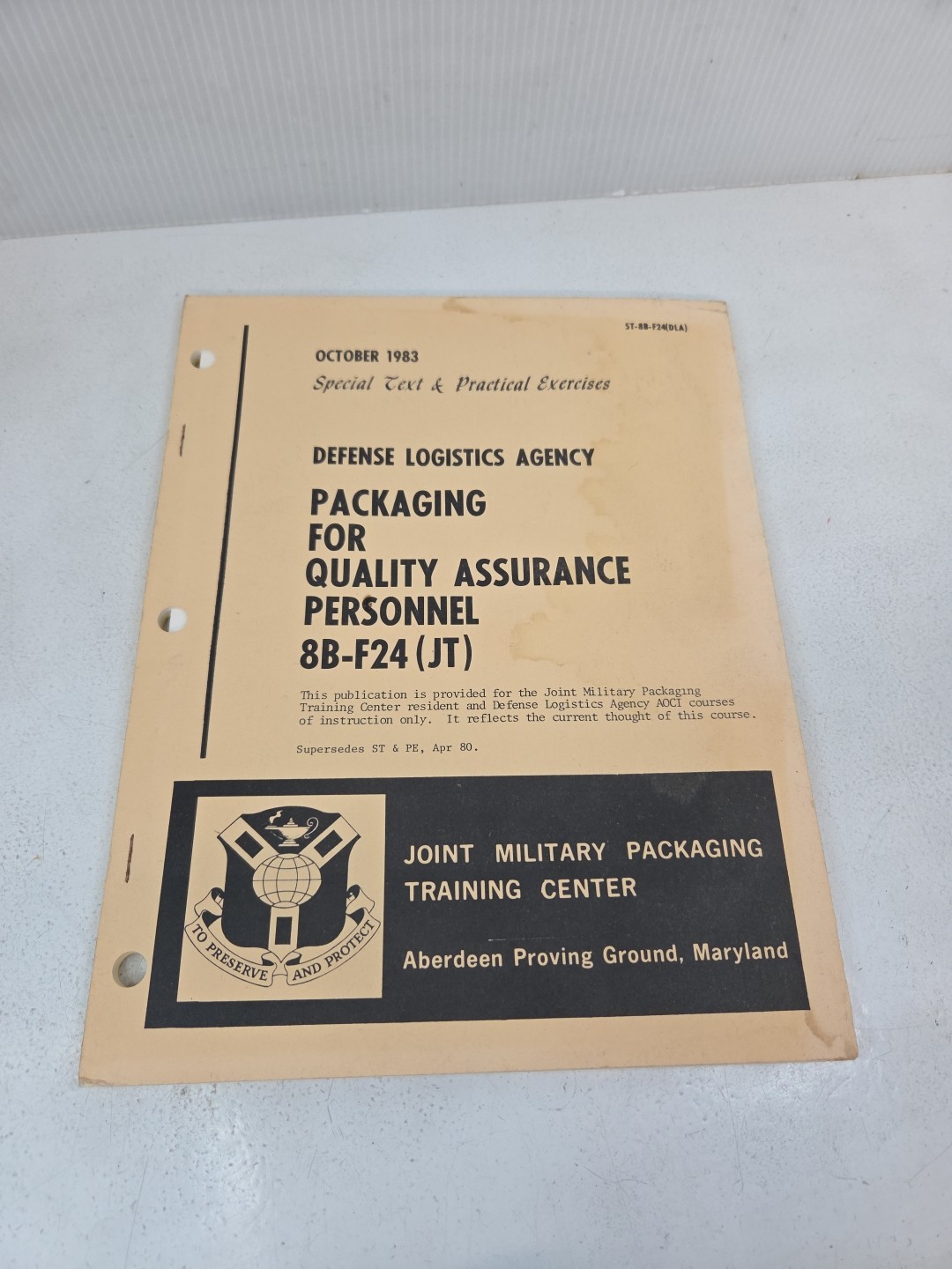 Joint Military Packaging Training Center 1983 Book