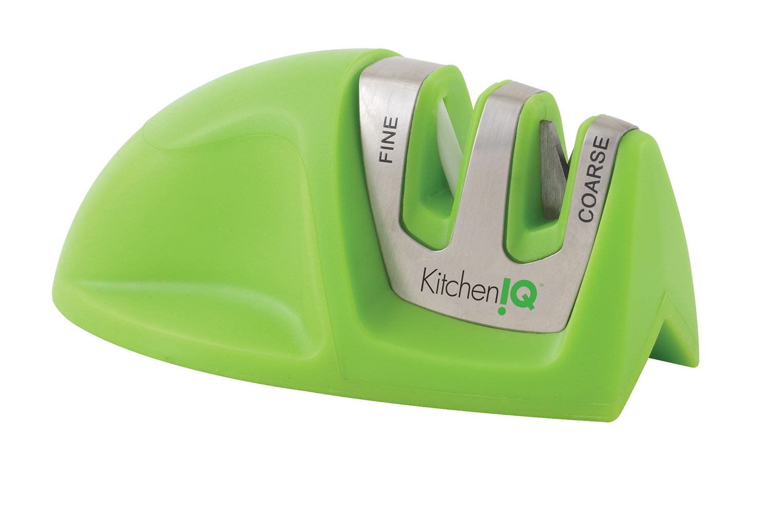 Kitchen IQ Edge Grip 2-Stage Knife Sharpener, Green