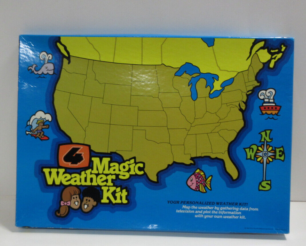 Vintage - WHBF (Channel 4) Magic Weather Kit (1982 Rock Island Broadcast Co.)