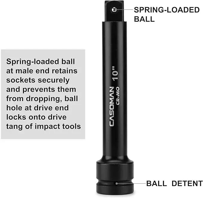 1inch Drive Impact Extension Bars Length 6" & 10" Impact Socket Extension Crmo