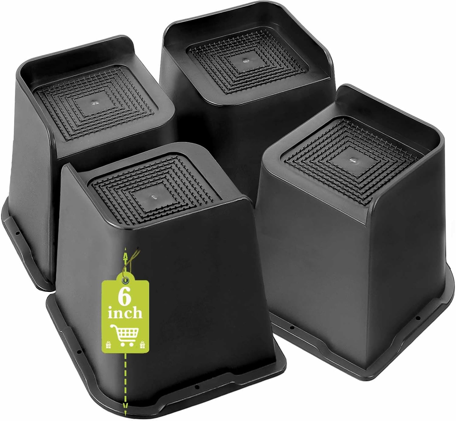 Bed Risers 2 Inch, 3 Inch, 4 Inch, 6 Inch, 8 Inch Heavy Duty, Oversized Furnitur