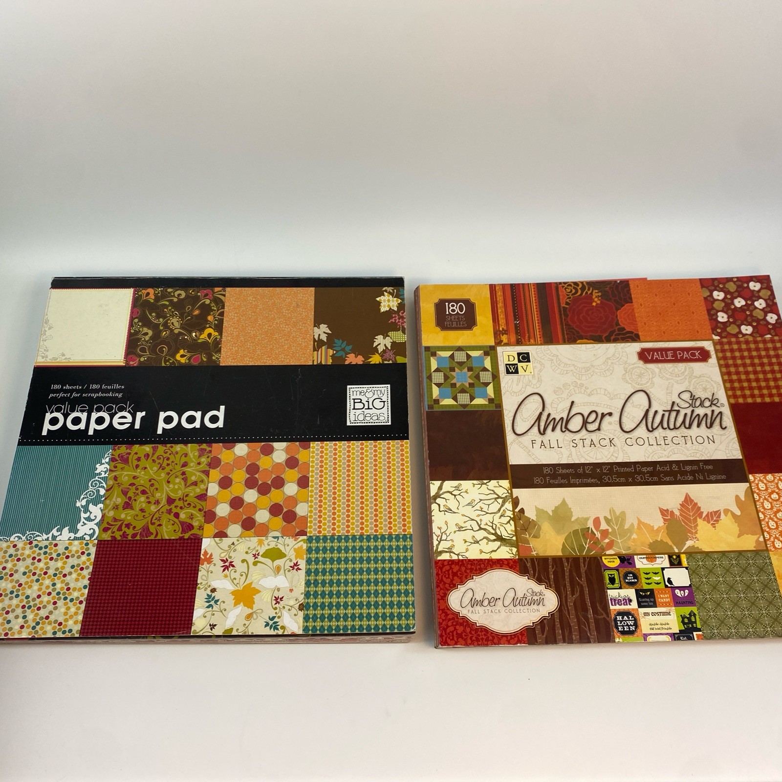 DCWV Autumn Fall Stack/Me & My Big Ideas 12x12 Scrapbook Paper Pads 314 Sheets