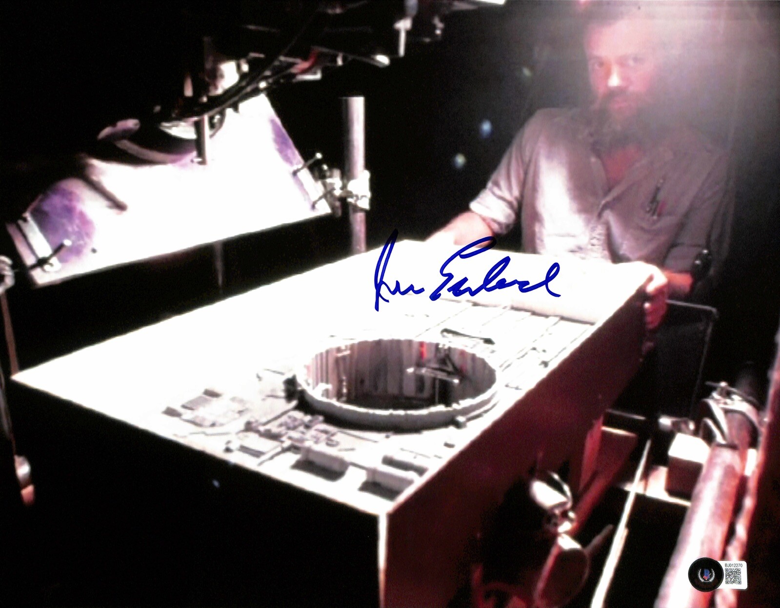 Jonathan Erland Star Wars ILM Death Star Exhaust Port Signed 11x14 Photo BECKETT