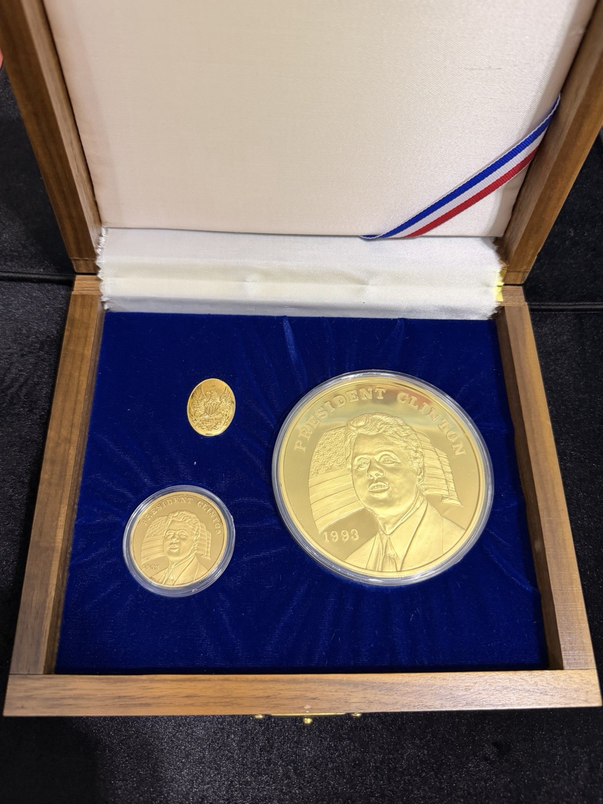 🔥BILL CLINTON 1 POUND PURE SILVER .999COIN AND 1 OZ PURE SILVER .999 COIN/ COA