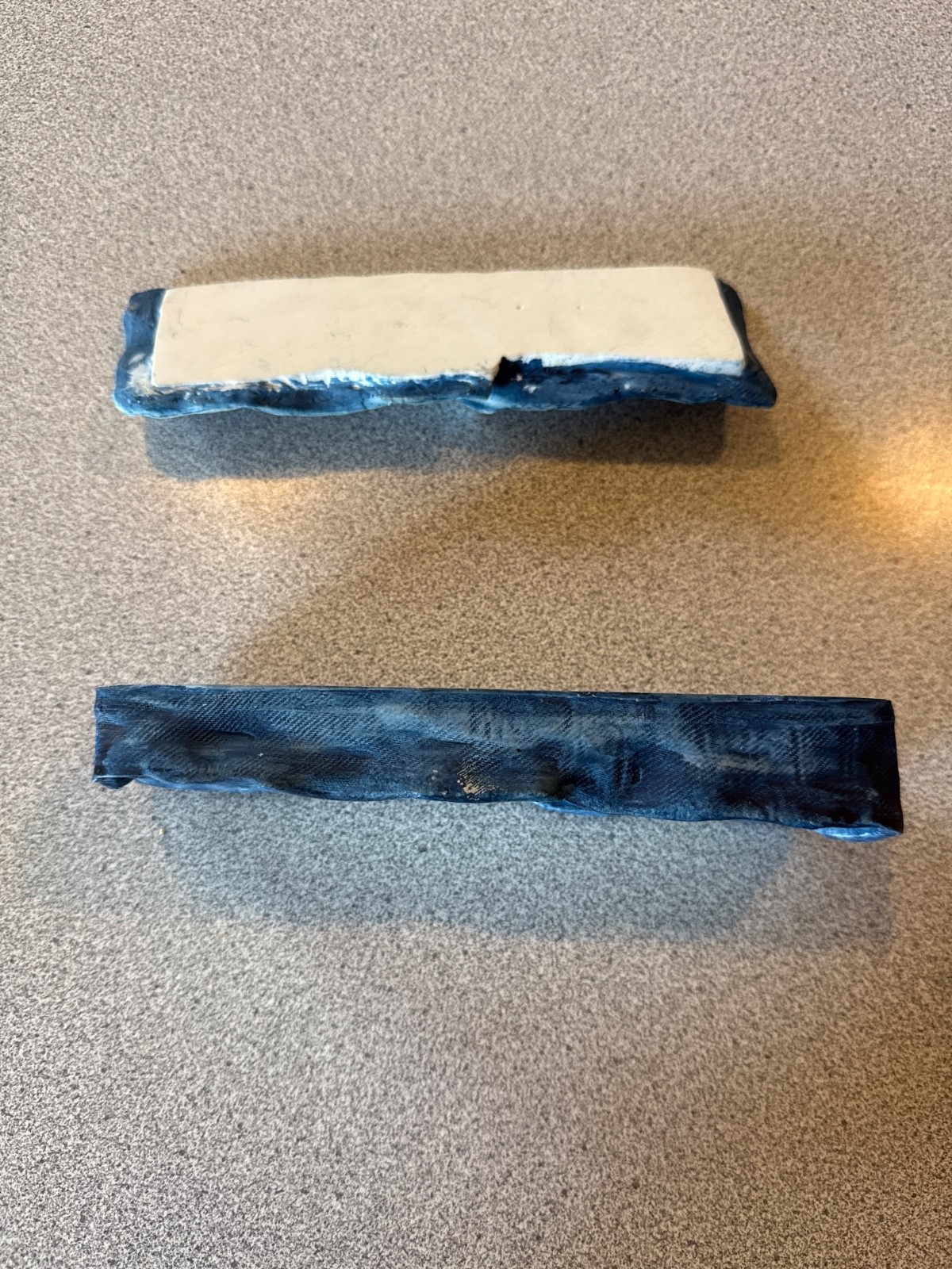 Ceramic box - Jeans design - Blue