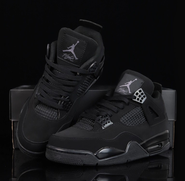Men's Jordan 4 Retro "Black Cat" Basketball Shoes Mid Top Us Size 7-12