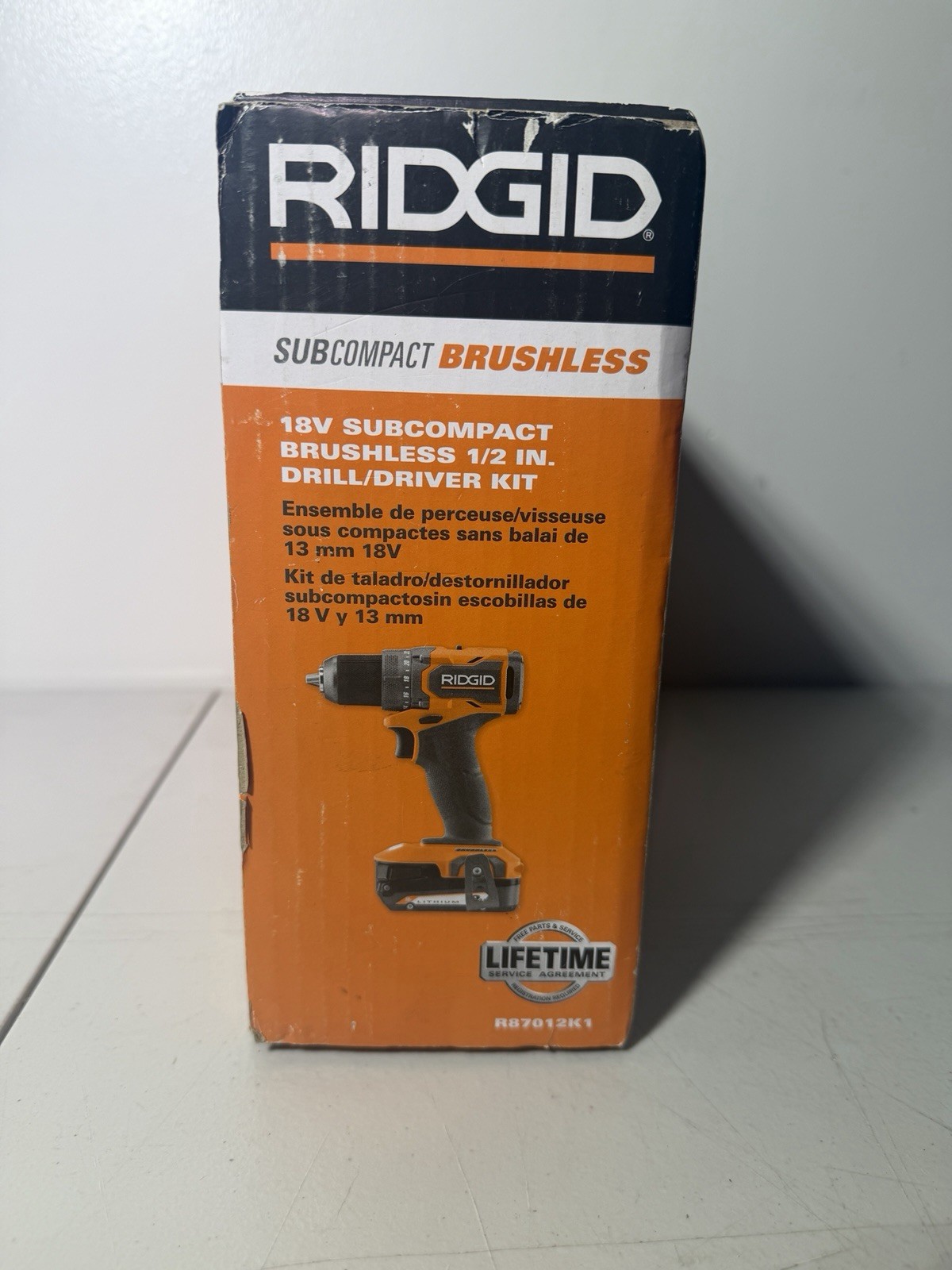 RIDGID 18V SubCompact Brushless Drill/Driver Kit 2Ah R87012K1