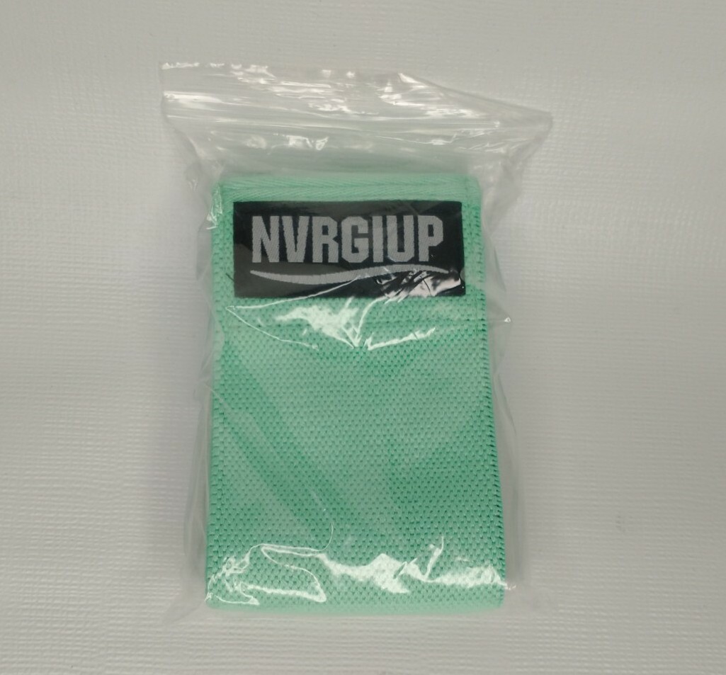 Never Give Up Resistance Band Aqua Nylon