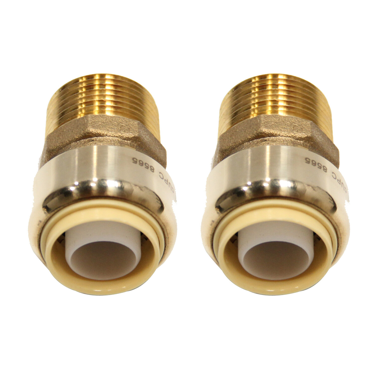 EFIELD 2 PCS 3/4"  PUSH FIT X 3/4" MALE THREADED ADAPTER FITTINGS, NO LEAD