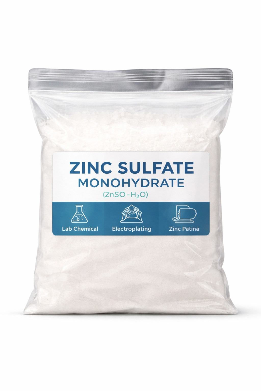 Zinc Sulfate Monohydrate (ZnSO₄·H₂O) – Lab Chemical & Metal Patina Compound